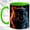 Green, variant on Flame Frost Big Cat Coffee Mug, Dark Fantasy Mug, Ceramic 11 oz