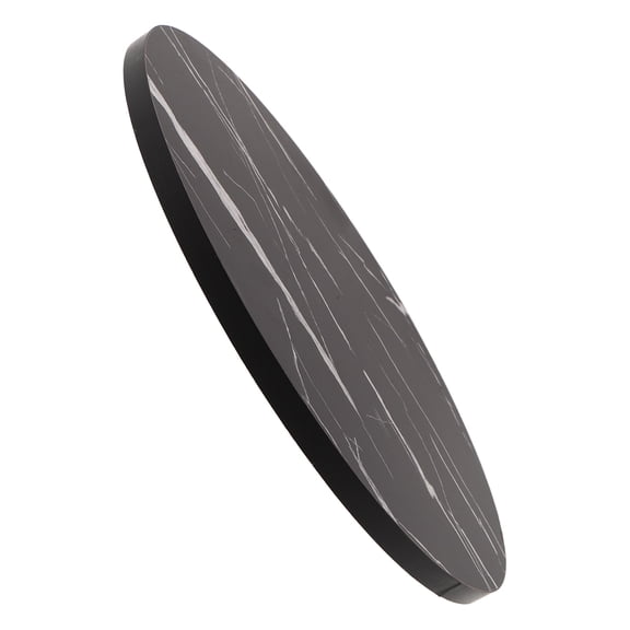 Amosfun Black Round Patio Table Top with Scratch Resistant Surface for Home Use