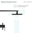thumbnail image 6 of Concorde Single-Handle 1 Spray 8" Wall Mounted Fixed Shower Head in Matte Black (Valve Included), 6 of 8