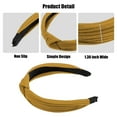 thumbnail image 4 of Unique Bargains Textured Cotton Knot Headband Soft Hairband for Women 1.3 Inch Wide Yellow, 4 of 7