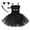 A-White, variant on Toddler Girls Dresses Black Mesh Tutu Cat Carnival Pageant Performance Gown 4Pcs Set