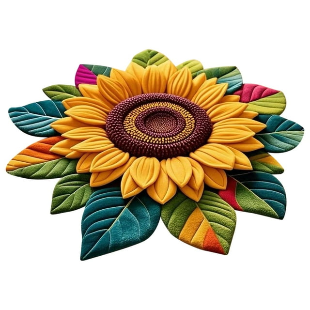 Curated Selection Pickme Plush & Diatomaceous Earth Floor Mat 3D Flower Rugs Optical Diatomite Bathroom Mat Quick Drying Non & Water Absorbent (60×60cm), 1 Rug, J