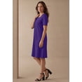 thumbnail image 3 of Jessica London Women's Plus Size Stretch Cotton Square Neck Midi Dress, 3 of 3