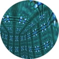 thumbnail image 1 of Ahgly Company Machine Washable Indoor Round Transitional Medium Teal Green Area Rugs, 4' Round, 1 of 7