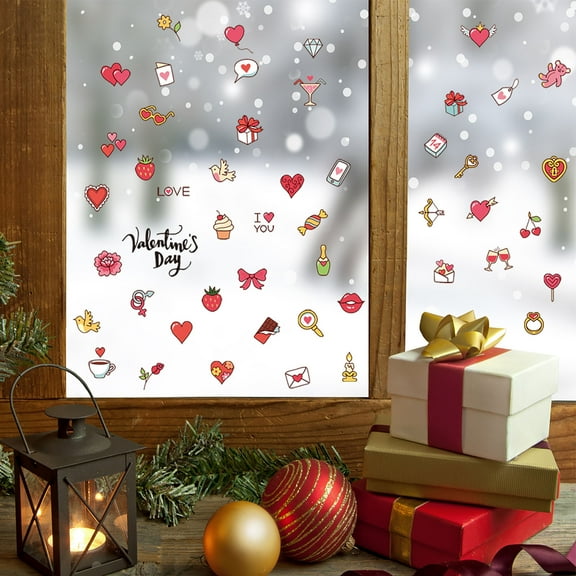 XGFHYJEH Valentine's Day Wall Decor Stickers, Valentine's Day Decor, Valentines Day Decorations, Valentines Day Decorations Home Indoor
