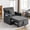 Gray, variant on BETISEF Sofa Bed 3 in 1 Convertible Sofa  Chair Bed Lounger Sleeper Chair Single Recliner for Small Space Adjustable Backrest