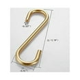 thumbnail image 2 of S Hooks 3 PCS for Hanging,Brass Hook Hangers for Kitchen Bathroom Heavy Duty,Brushed Gold, 2 of 5