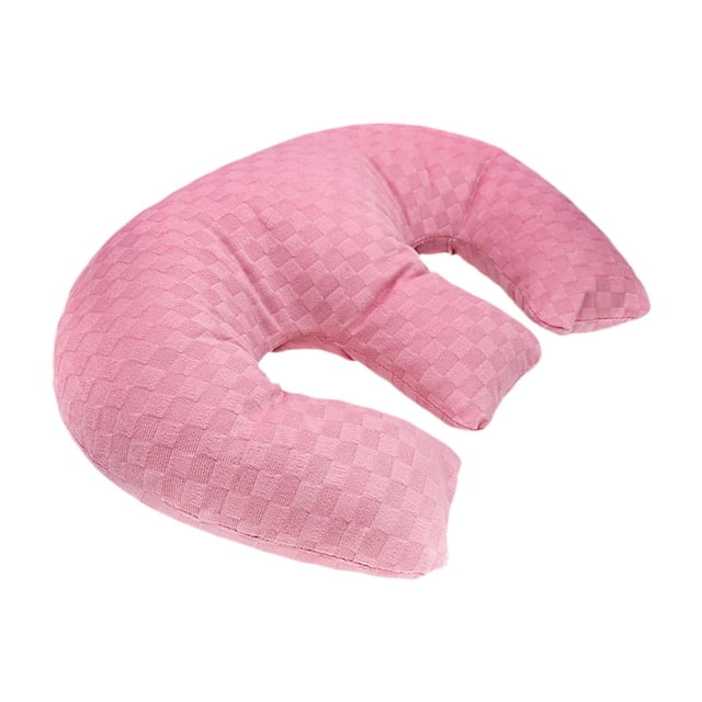 Almohada para el pecho hueca, ligera, suave, con funda extraíble, almohadilla para el pecho, cojín masaje para dormir, spas, hogar y salones Rosa