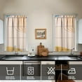 thumbnail image 2 of Modern Abstract Geometric Lines Boho Kitchen Curtains - Vintage Tier Cafe Curtains for Bathroom Living RV Rod Pocket Window Drapes 36 Inch 2 Panels Set 28"x36" Window Treatment Tiers, 2 of 4