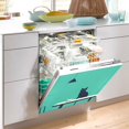 thumbnail image 2 of Yayeee Magnetic Dishwasher Cover for The Front Decoration Home Kitchen Machine Sticker Protector, Green Cat, 2 of 6