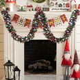 thumbnail image 5 of Ayieyill 33ft Tinsel Garland Hanging Christmas Tree Garland for Christmas Tree Decorations Indoor, Red Green Snowflake, 5 of 7