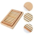 thumbnail image 3 of COOPHYA Bamboo Rustic Style Soap Holder For Bathrooms 1 Pair Keeps Bar Soap Dry And Neat, 3 of 7