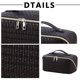 thumbnail image 2 of Bolsas de maquillaje de cuero PU con bolsa de cosméticos con cremallera para regalos navideños (negro) Ehuebsd Cuidado Belleza, 2 of 9