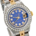 thumbnail image 3 of Pre-Owned Rolex Datejust 26MM 6917 Blue Diamond Dial Diamond Bezel Two Tone Yellow Gold Jubilee Bracelet 1.05ct, 3 of 8