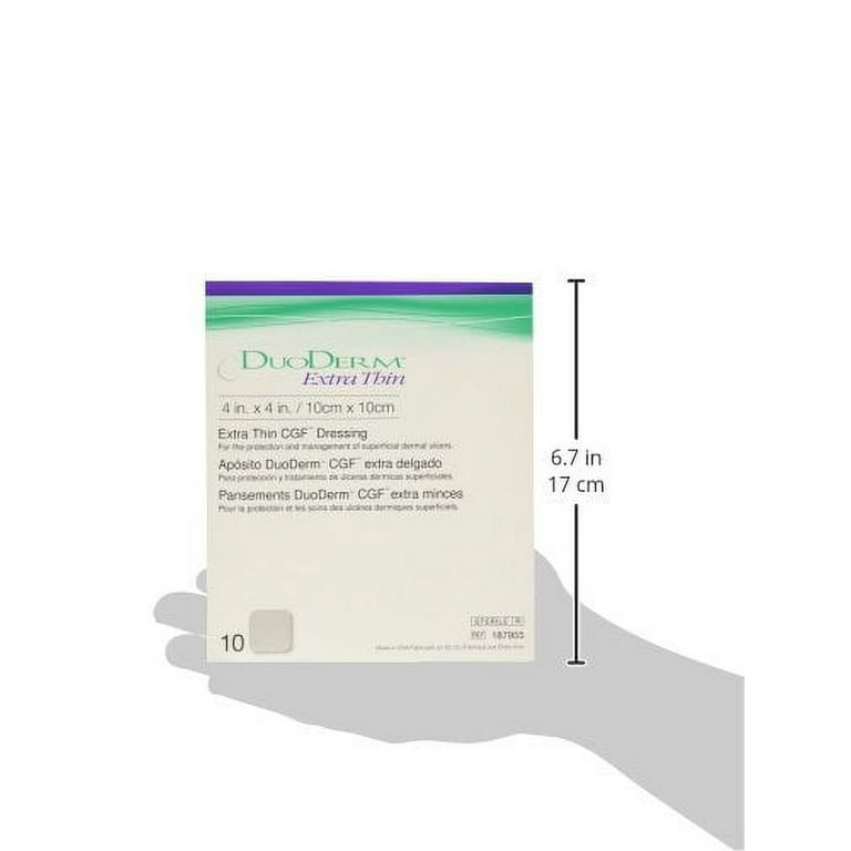 Convatec, DuoDERM Extra Thin Dressings, 4 X 4 Inches, 10 Each