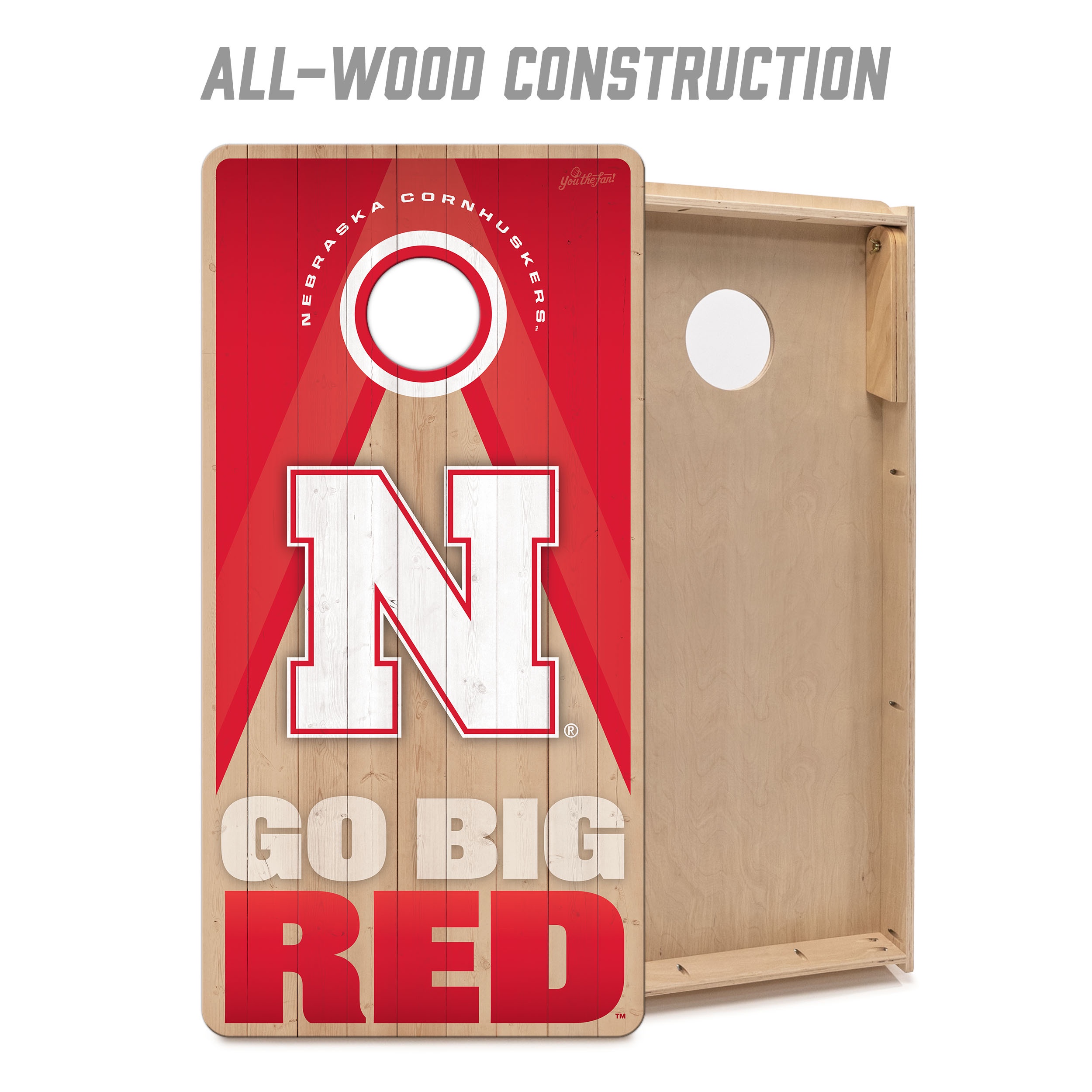 YouTheFan NCAA Nebraska Cornhuskers 2x4 Slogan Series Cornhole