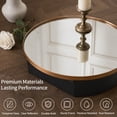 thumbnail image 4 of VIWILII Round Medicine Cabinet with Mirror, 20x20 Inch, Brushed Gold, Surface Mount Bathroom Storage with 2 Fixed Shelves, 4 of 8