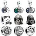 thumbnail image 3 of Hot Toys Charms Star Wars Plata De Ley 925 cuentas mandalorianos De Plata para Pandora 925 pulseras De Plata esterlina joyería DIY para mujeres, 3 of 4