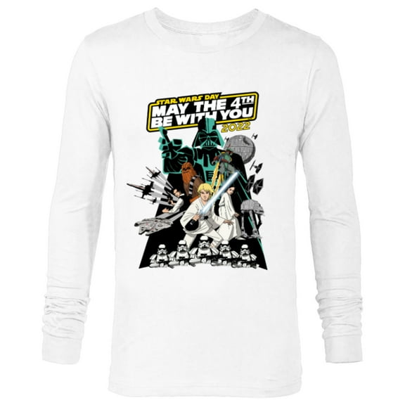 Star Wars Cartoon May the 4th Be With You 2022 - Long Sleeve T-Shirt for Men - Customized-White