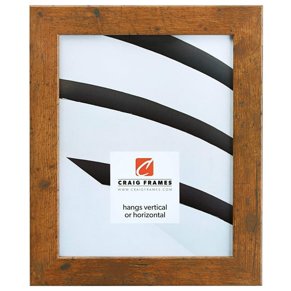 Craig Frames Bauhaus 125, 11x17 Picture Frame, Rustic Light Walnut