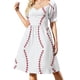 thumbnail image 4 of Vestido de manga corta con estampado de abejorro para mujer, vestido de verano con falda para mujer, 4 of 8