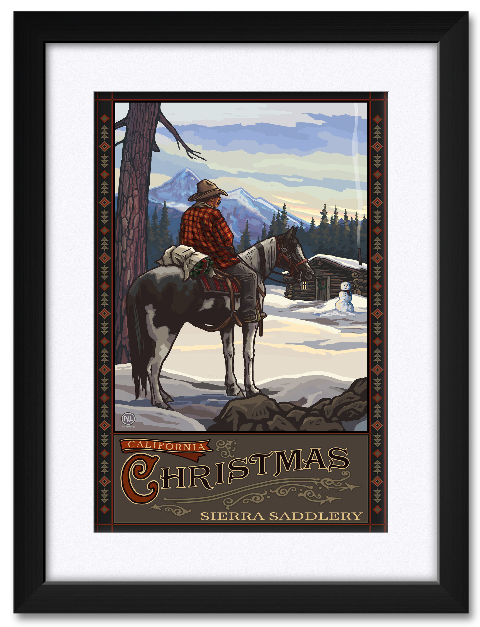 California Christmas Framed & Matted Art Print by Paul A. Lanquist