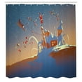 thumbnail image 3 of Ambesonne Christmas Shower Curtain, Santa Claus and Gift, 69"Wx84"L, Multicolor, 3 of 5