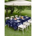 thumbnail image 4 of Outdoor Tablecloth with Umbrella Hole for Patio/Picnic/Party/Camping, Nautical Ship Waterproof Table Cloth Rectangle Table Cover Washable, Blue Vintage Coastal Ocean Lighthouse Map (54"x 80"), 4 of 8