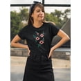 thumbnail image 2 of Vintage Flower Embroidery T-Shirt Women -Image by Shutterstock, Female Small, 2 of 4