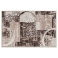 thumbnail image 2 of World Rug Gallery Abstract Circle Brown 2'x3' Door Mat, 2 of 9