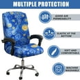 thumbnail image 4 of Office Chair Cover Stretchable Printed Computer Chair Cover with Back Spandex Armrest Office Desk Chair Protector with Zipper Washable Durable, 4 of 5