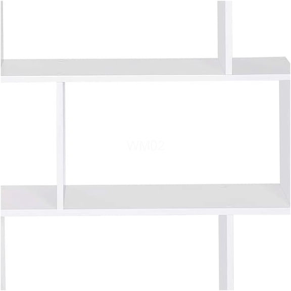 5 Tier Bookshelf, Cream White Storage Bookcase with 5 Shelves for Living Room, Bedroom, Office