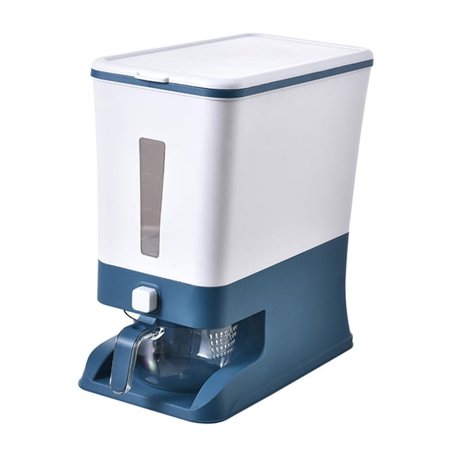 Advancent Kitchen Household Plastic Rice Bucket Household Bucket Storage Box Almacenamiento y organización del hogar Azul