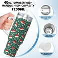 thumbnail image 3 of Pofeuu Santa Hat Joy Green Festive Print 40oz Ice Bully With Handle And Straw Stainless Steel Vacuum Insulated Cup And 2 In 1 Straw Lid, 3 of 8