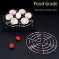 thumbnail image 1 of Premium 304 Stainless Steel Steamer Rack for Electric Rice Cookers - Large 27.5CM Round Steaming Grid with Stable 3-Leg Stand, Ideal for Dim Sum, Eggs, and Vegetables - Rustproof, Even Heat, 1 of 5