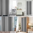 thumbnail image 6 of Ombre Gray Fabric Shower Curtain Gradient Color Washable Shower Curtains for Bathroom, Waterproof Bath Curtain with Hooks Home Decor 72x72in, 6 of 8
