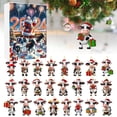 thumbnail image 5 of 2024 Christmas Advent Calendar 24 Day Christmas Countdown Calendar Cute Cow Pendant With Santa Hats 2D Xmas Tree Hanging Ornaments For Christmas Party Home Decor, 5 of 8
