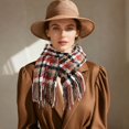 thumbnail image 2 of Yuanlong Winter Scarves Plus MidLength Tassel Plaid Print Long Wraps Shawls Outdoor Neckwear Comfort Warmth Blanket Scarf, 2 of 4