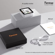 Temtop M10+ Indoor Air Quality Monitor, 6-in-1 CO2, PM2.5, VOC Detection, Smart Temperature & Humidity Sensor, with App Connectivity for Home Air Quality Testing & Analysis