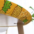 thumbnail image 5 of YFYANG Round Fitted Table Cloth, Waterproof Yellow Cartoon Pineapple Doodle Pattern Polyester Table Cover, Indoor Outdoor Decorative Tablecloths with Elastic Edge, 5 of 7