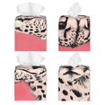 thumbnail image 2 of Balery Pink Cheetah Art Porta Pañuelos de Cuero con Estampado – Funda Moderna Cuadrada para Caja de Pañuelos, Dispensador 5x5x5'', 2 of 7