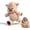 Pink Cow, variant on Pink Cow Interactive Running Plush Soft Stuffed Animal Toy For Kids Bedroom Desk Decor Companion Daily Play Use (Brown Panda)
