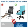 thumbnail image 5 of PiccoCasa Swivel Computer Chair Cover Stretch Office Slipcovers Large Size Lake Blue, 5 of 7