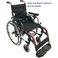 thumbnail image 2 of Silla de ruedas ergonómica ligera Karman S-ERGO 305 S-Ergo305Q18RS, 13 kg, ruedas de liberación rápida, armazón rojo rosa, asiento de 45 cm de ancho x 43 cm de profundidad, altura ajustable de fábrica, 2 of 5