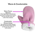 thumbnail image 4 of N'Ice Caps Toddler Baby Infant Mittens 2 Pairs Kids Sherpa Lined Fleece Easy-On, Girls Pink & Purple, 4 of 8