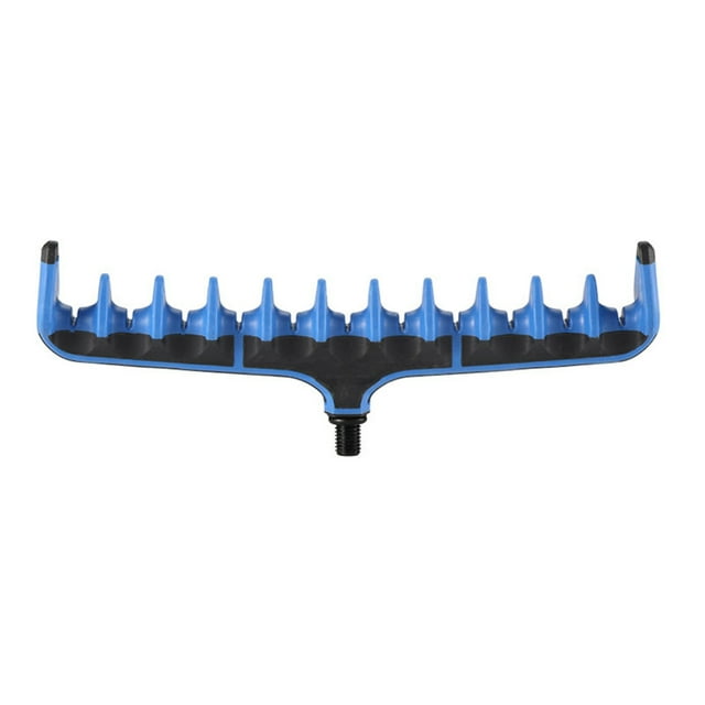 Zootealy Fishing Rod Holder Head for DP187 Rake Support - Blue, Lightweight ABS and TPR Material, Various Color Options, Compact Size 19.7*6cm