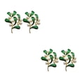 thumbnail image 3 of MLINS 4 pcs  Leaf Brooches Alloy Beads Creative Small Decorative Brooch for Woman (Green), 3 of 8