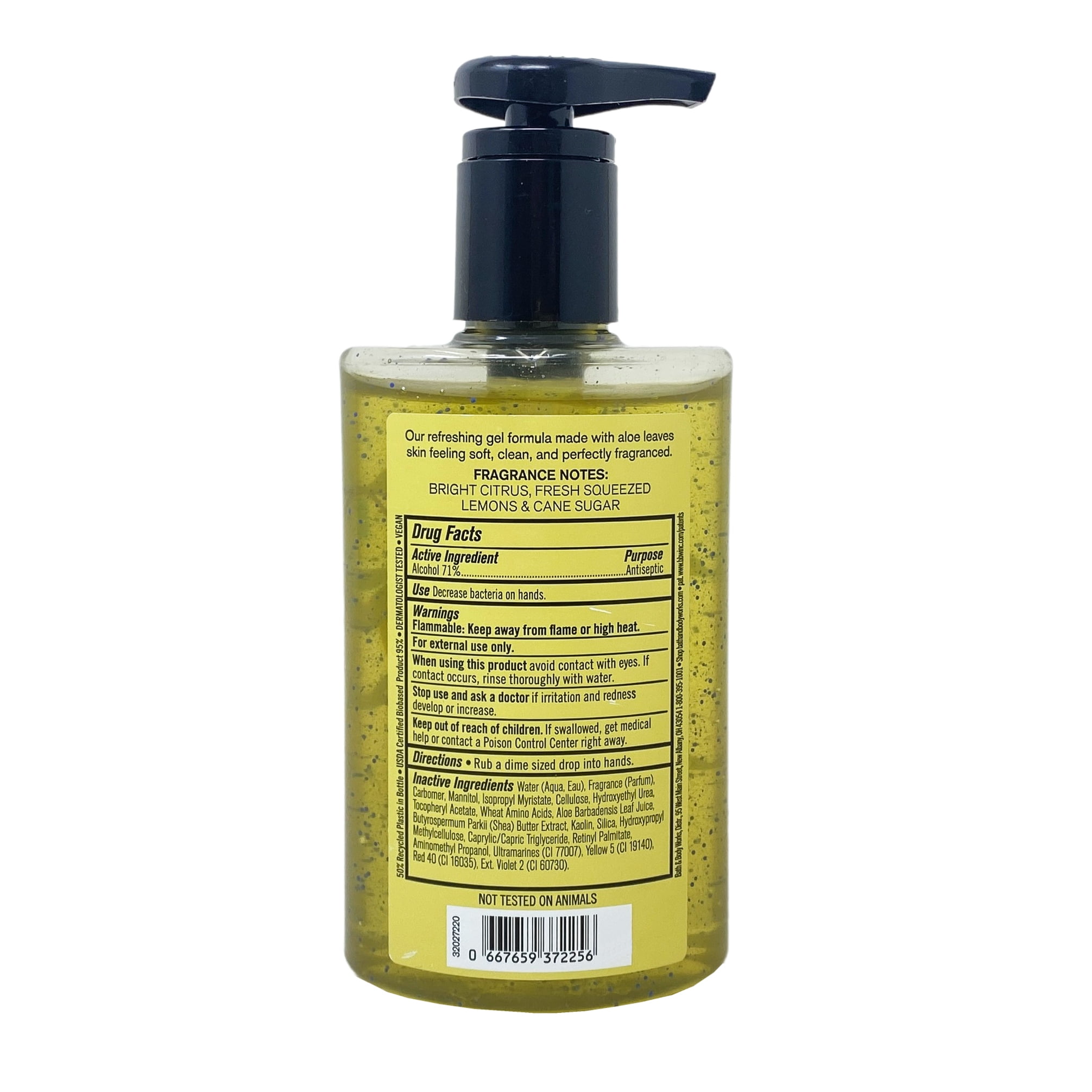 Bath & Body Works Sunshine & Lemons 2 Pack Hand Gel Bundle with a Himalayan Salts Springs Sample Soap