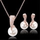 thumbnail image 5 of Señoras de la moda conjunto de joyería de perlas pendientes collar de tendencia conjuntos de joyas, 5 of 8