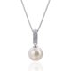 thumbnail image 1 of Collar de plata de ley 925 con una sola perla para mujer, colgante de perlas de 8mm, joyería hipoalergénica, regalos, 1 of 5
